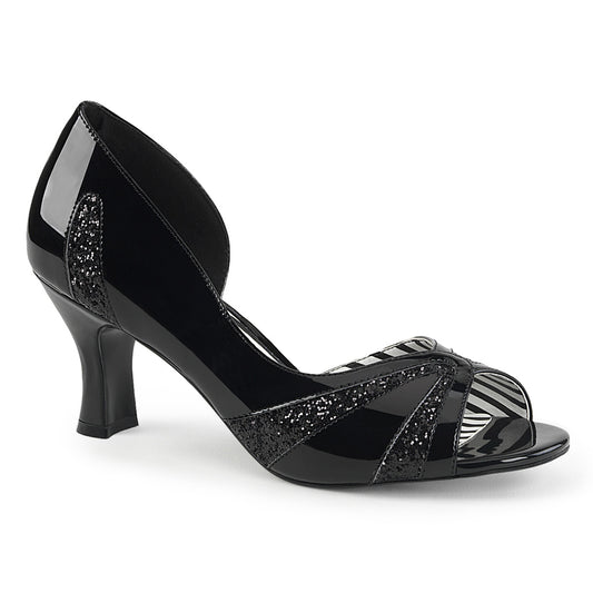 Pleaser Pink Label Bombas para mujer JENNA-03 BLK PAT-BLK Brillo
