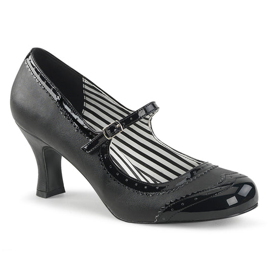 Pleaser Pink Label Bombas para mujer JENNA-06 BLK Faux Cuero-Pat