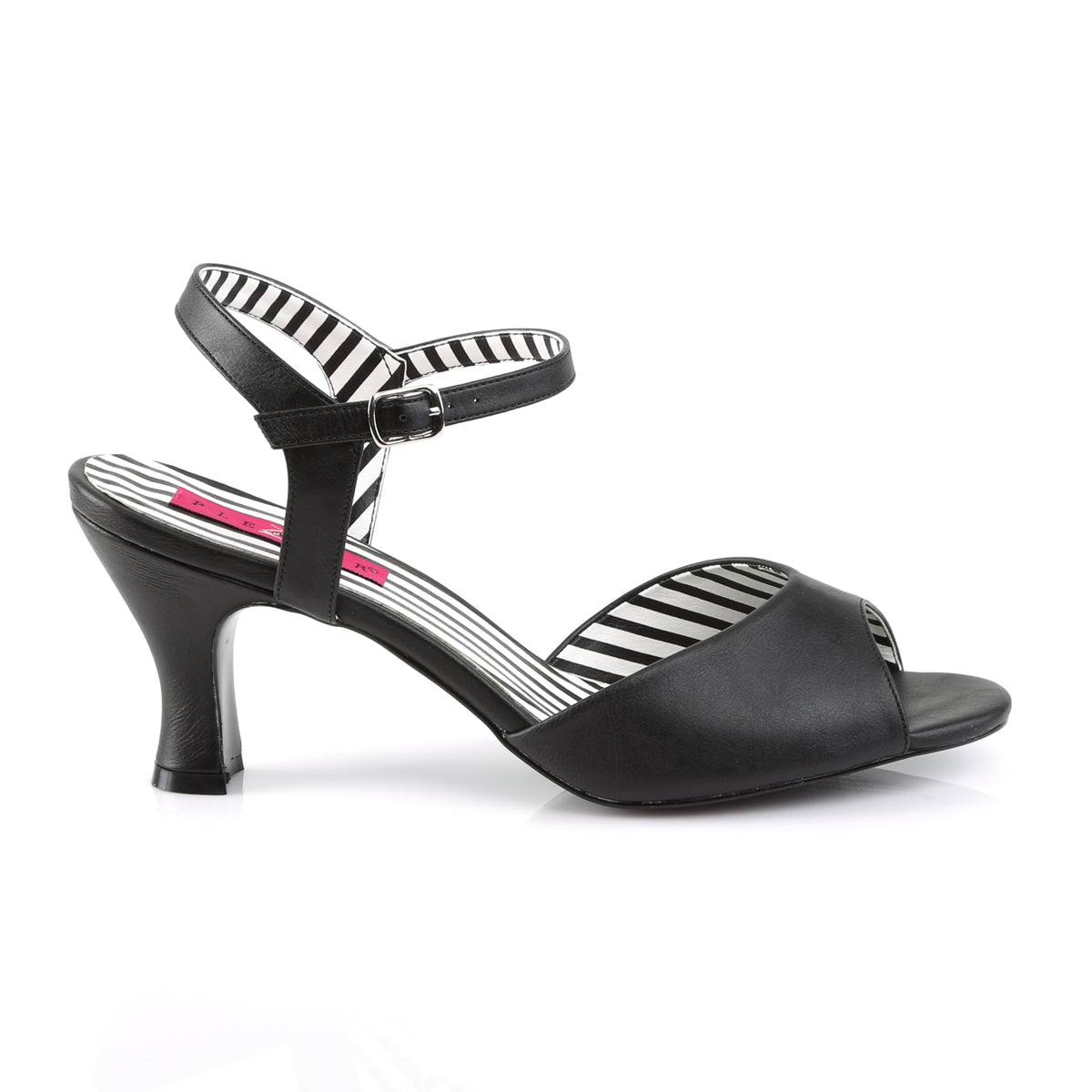 Pleaser Pink Label Bombas para mujer JENNA-09 Blk Faux Cuero