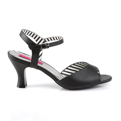 Pleaser Pink Label Bombas para mujer JENNA-09 Blk Faux Cuero