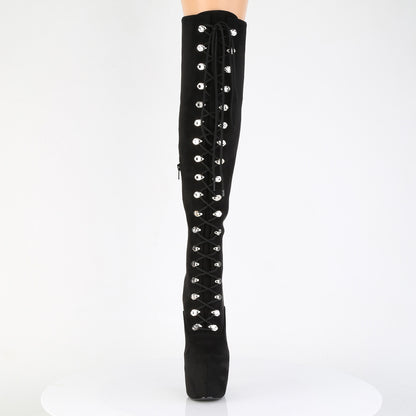 Pleaser Women's Platform Shoes JUBILANT-3012FS Blk Faux Suede
