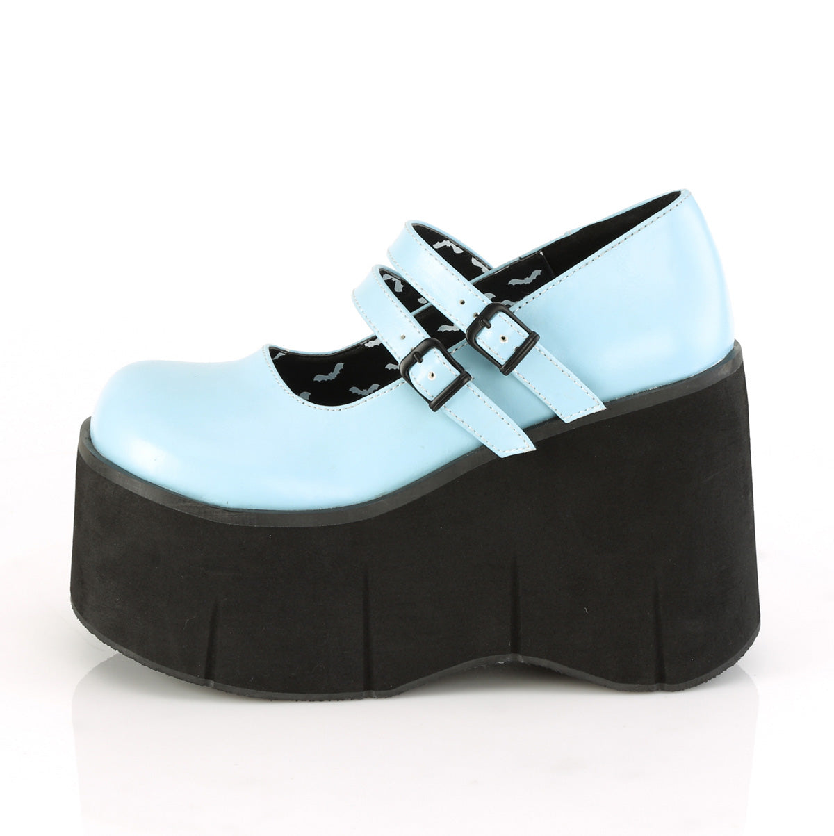 DemoniaCult Bombas de mujer KERA-08 B. Cuero vegano azul