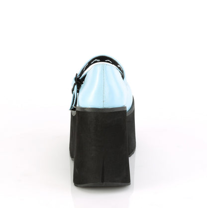 DemoniaCult Bombas de mujer KERA-08 B. Cuero vegano azul