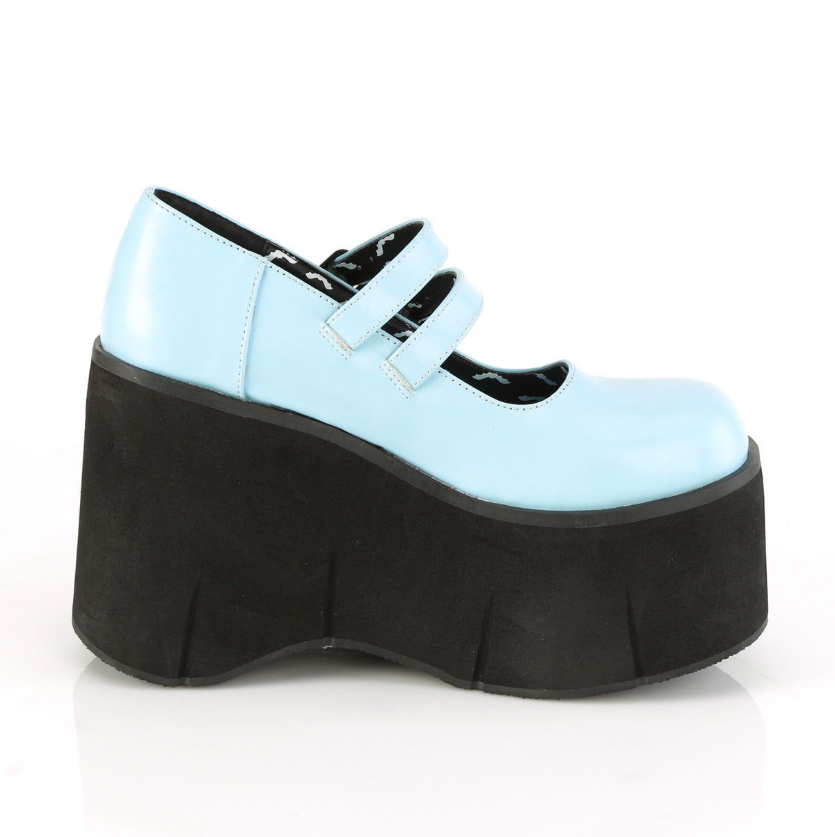 DemoniaCult Bombas de mujer KERA-08 B. Cuero vegano azul