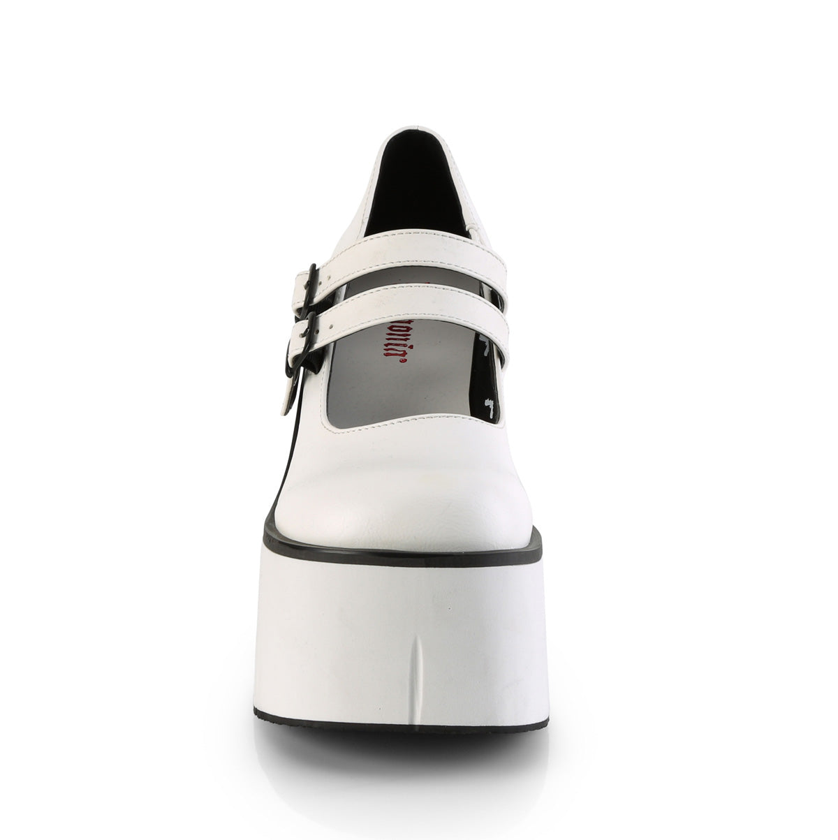 DemoniaCult Bombas de mujer KERA-08 WHT Leather Vegan