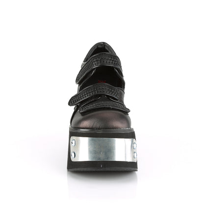 DemoniaCult Bombas de mujer KERA-13 BLK-PWER Vegan Leather