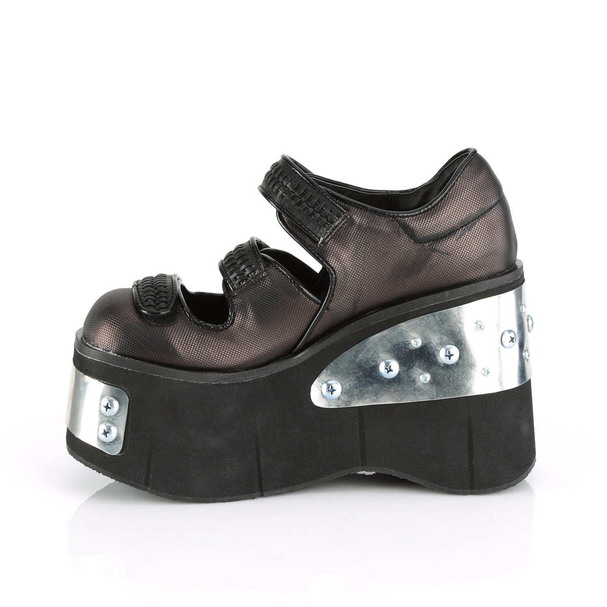 DemoniaCult Bombas de mujer KERA-13 BLK-PWER Vegan Leather