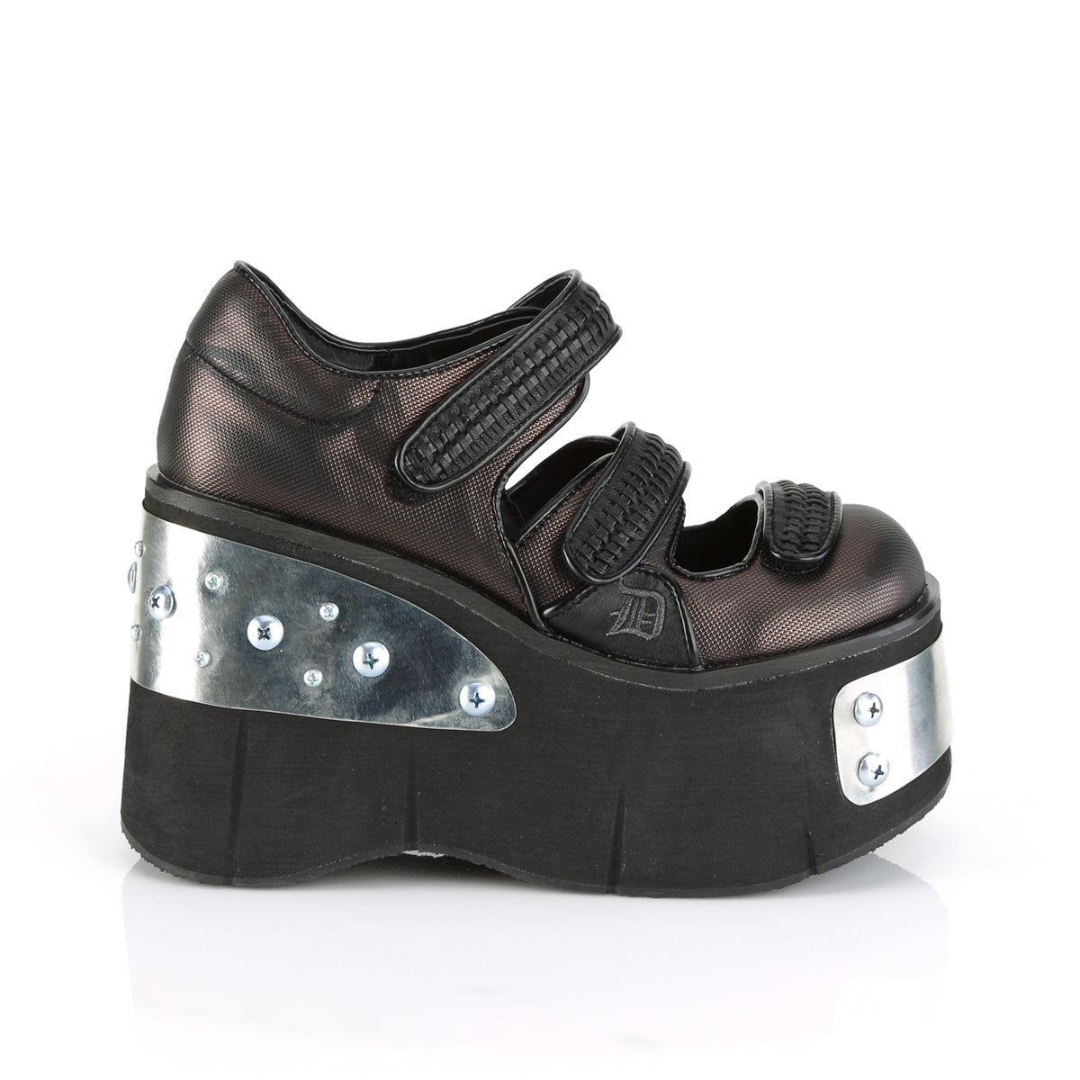 DemoniaCult Bombas de mujer KERA-13 BLK-PWER Vegan Leather