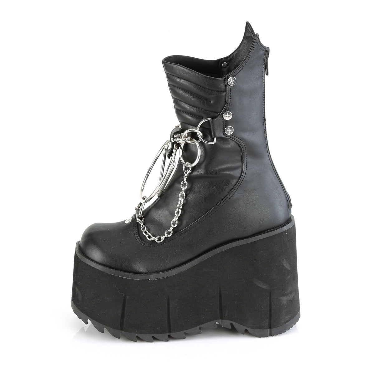 DemoniaCult  Ankle Boots KERA-130 Blk Vegan Leather