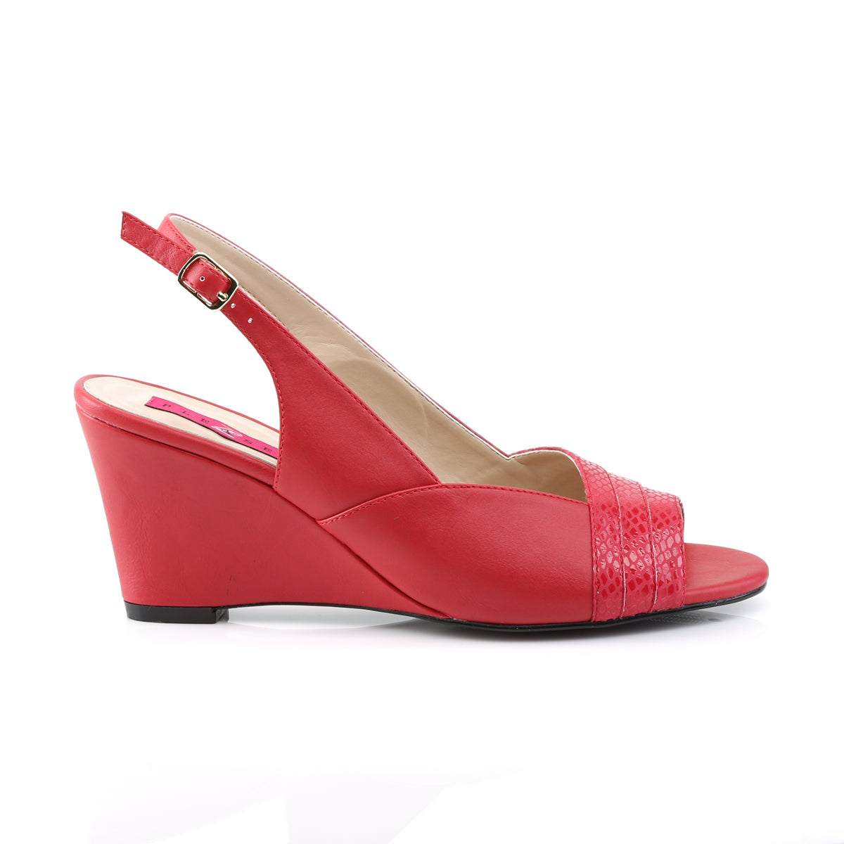 Pleaser Pink Label Bombas para mujer KIMBERLY-01sp cuero de imitación roja