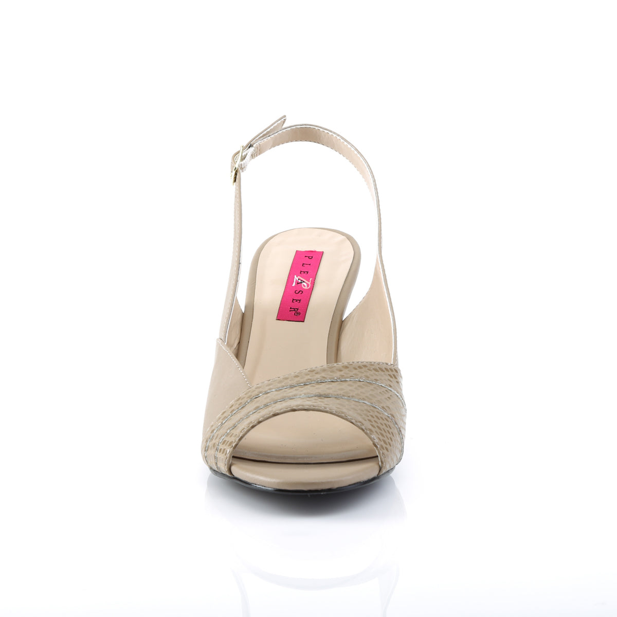 Pleaser Pink Label Bombas para mujer KIMBERLY-01sp Taupe Faux Cuero