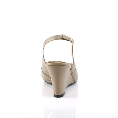 Pleaser Pink Label Bombas para mujer KIMBERLY-01sp Taupe Faux Cuero