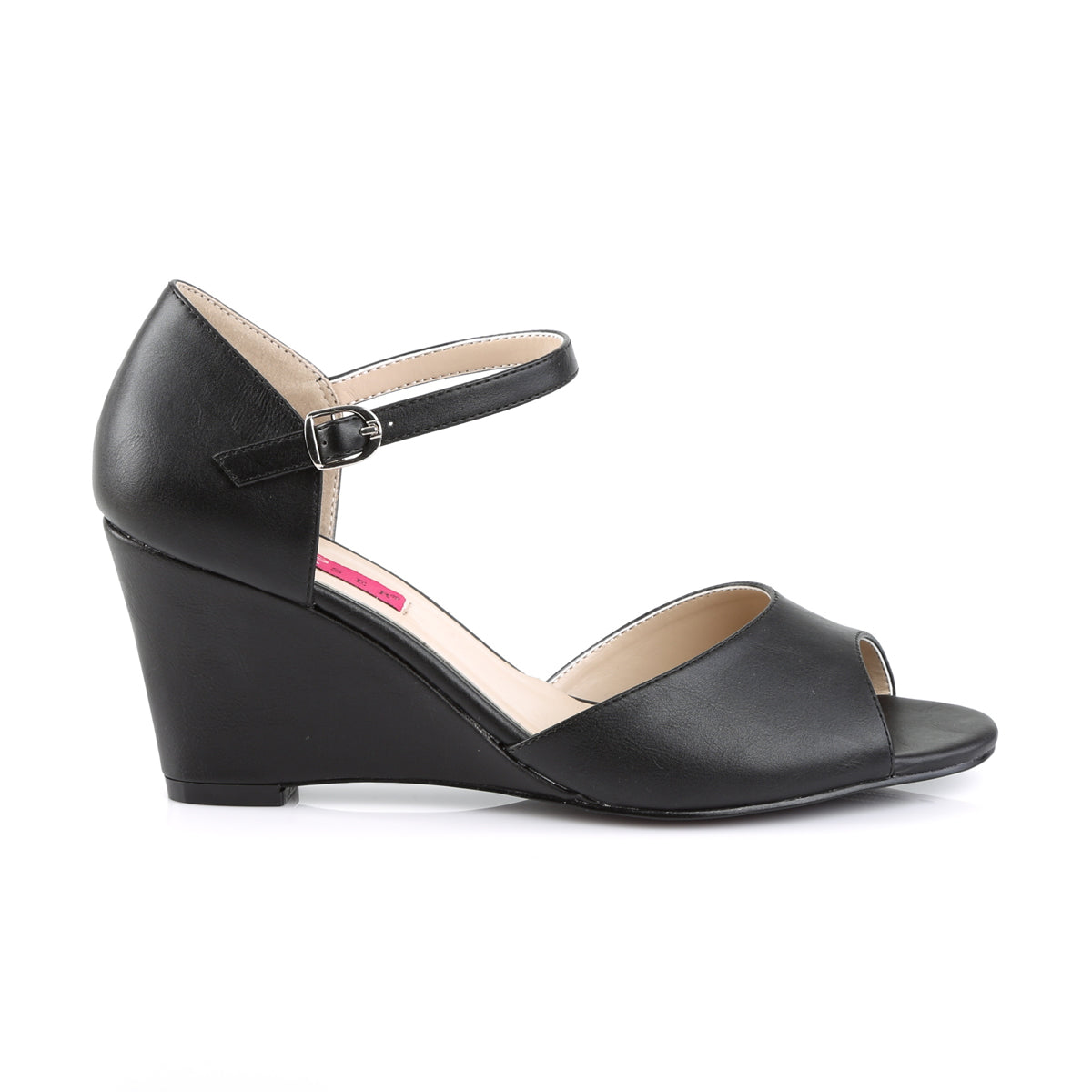 Pleaser Pink Label Bombas para mujer KIMBERLY-05 Blk Faux Cuero