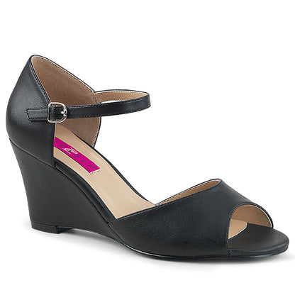Pleaser Pink Label Bombas para mujer KIMBERLY-05 Blk Faux Cuero