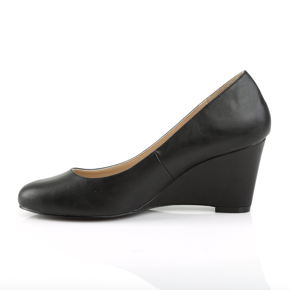 Pleaser Pink Label Bombas para mujer KIMBERLY-08 Blk Faux Cuero