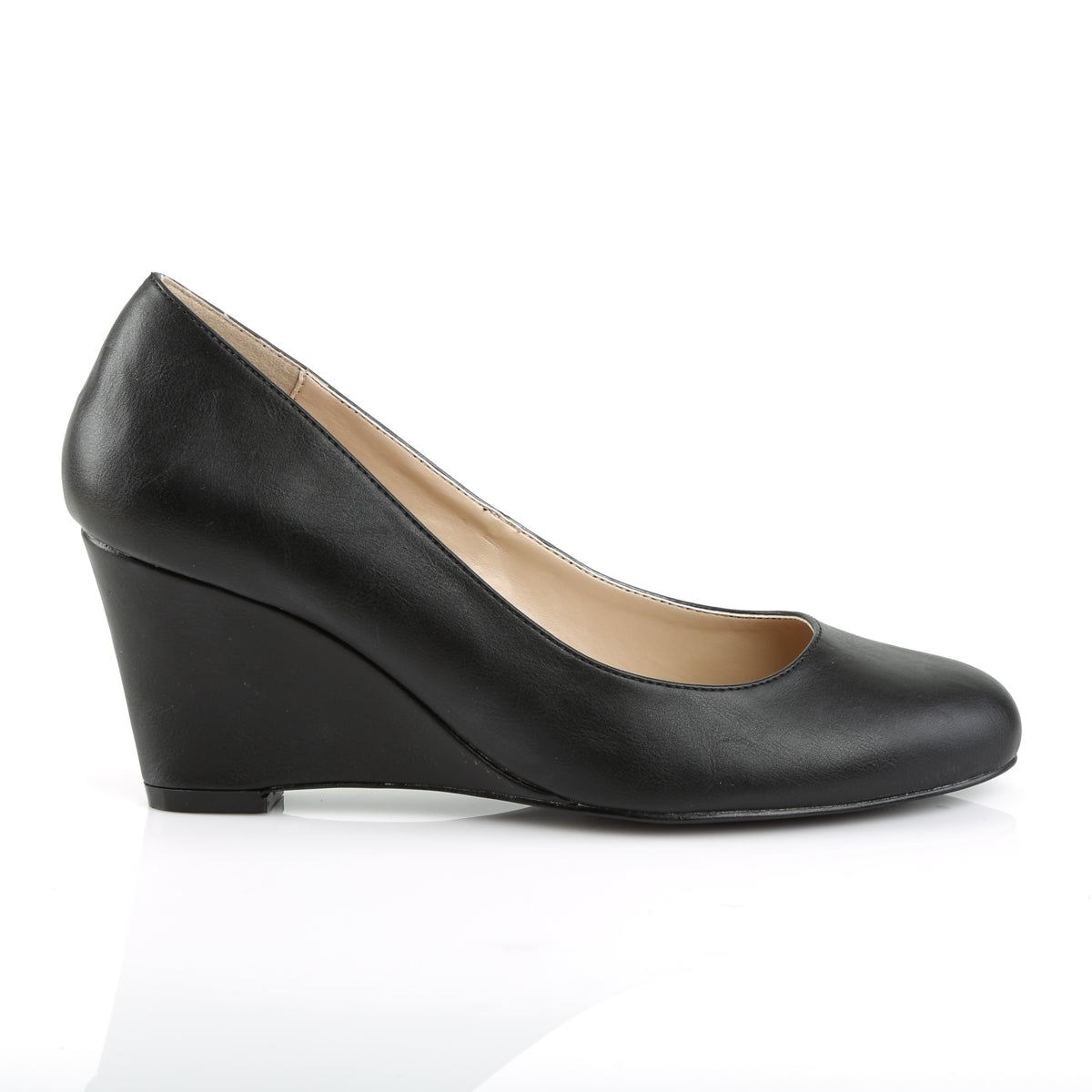 Pleaser Pink Label Bombas para mujer KIMBERLY-08 Blk Faux Cuero