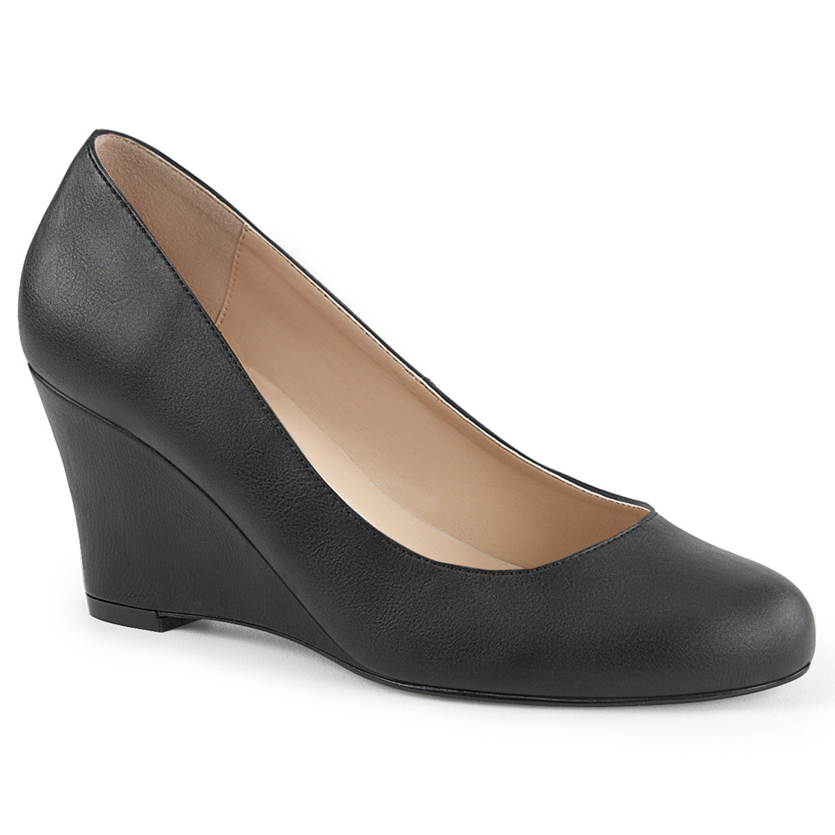 Pleaser Pink Label Bombas para mujer KIMBERLY-08 Blk Faux Cuero