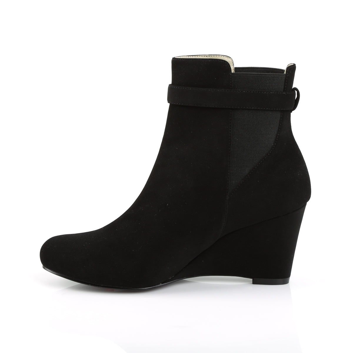 Pleaser Pink Label Botas de tobillo para mujer KIMBERLY-102 Blk Nubuck Suede