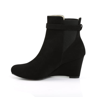 Pleaser Pink Label Botas de tobillo para mujer KIMBERLY-102 Blk Nubuck Suede