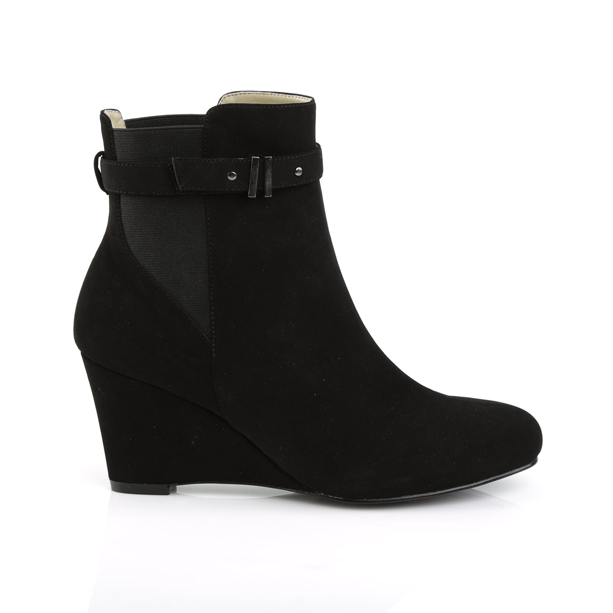 Pleaser Pink Label Botas de tobillo para mujer KIMBERLY-102 Blk Nubuck Suede