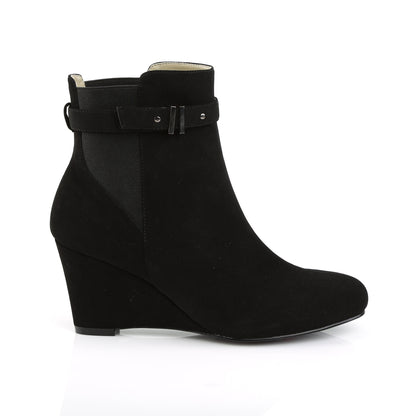Pleaser Pink Label Botas de tobillo para mujer KIMBERLY-102 Blk Nubuck Suede