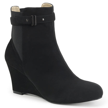 Pleaser Pink Label Botas de tobillo para mujer KIMBERLY-102 Blk Nubuck Suede