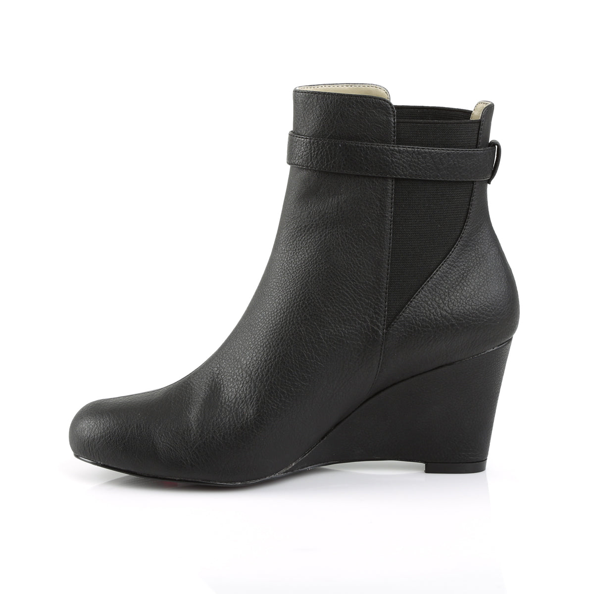 Pleaser Pink Label Botas de tobillo para mujer KIMBERLY-102 Blk Faux Cuero