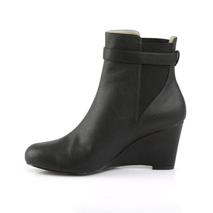Pleaser Pink Label Botas de tobillo para mujer KIMBERLY-102 Blk Faux Cuero
