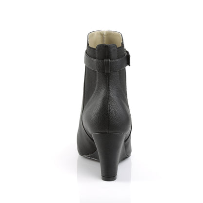 Pleaser Pink Label Botas de tobillo para mujer KIMBERLY-102 Blk Faux Cuero