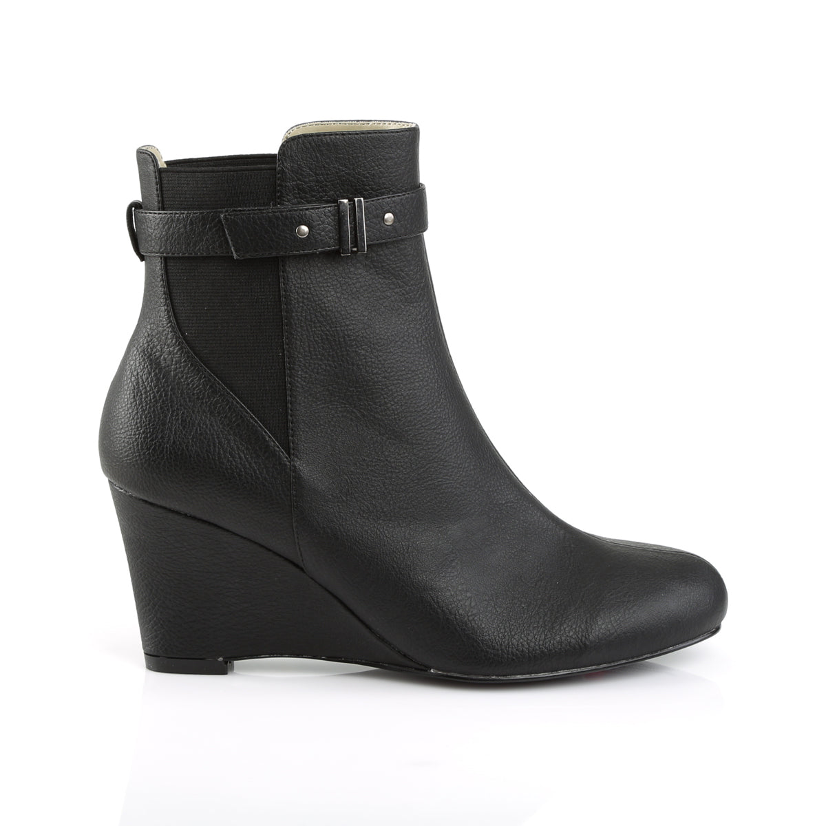 Pleaser Pink Label Botas de tobillo para mujer KIMBERLY-102 Blk Faux Cuero