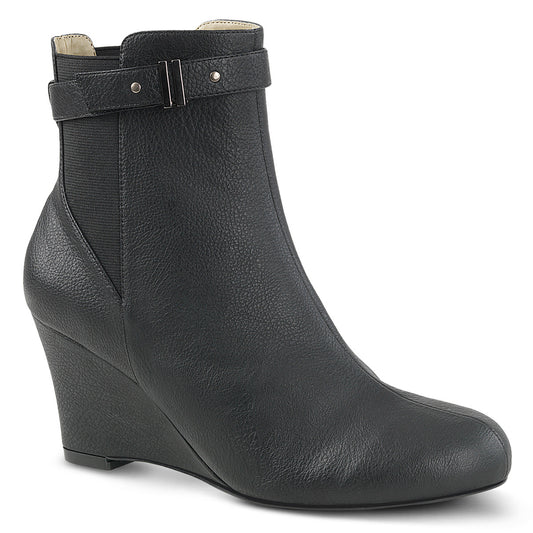Pleaser Pink Label Botas de tobillo para mujer KIMBERLY-102 Blk Faux Cuero