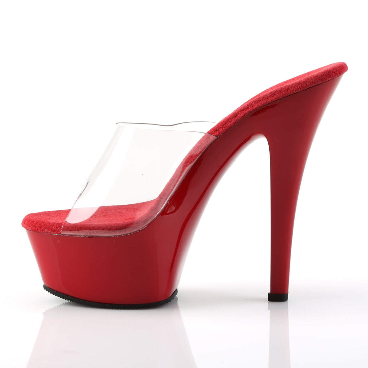 Pleaser Sandalias para mujer KISS-201 clr / rojo