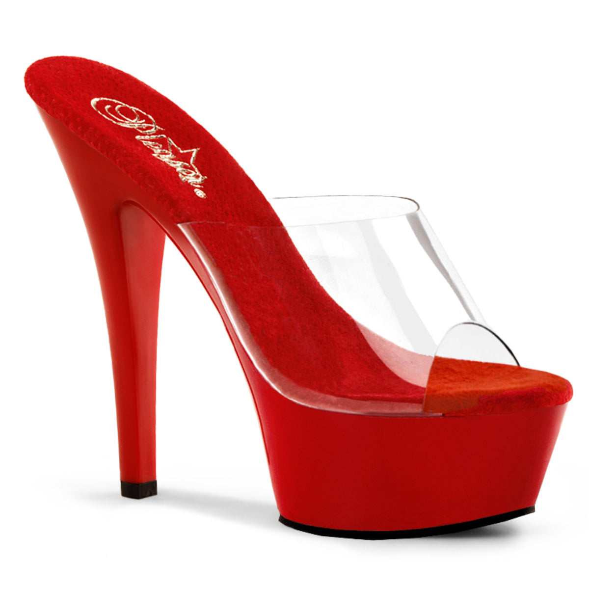 Pleaser Sandalias para mujer KISS-201 clr / rojo