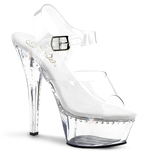 Pleaser Womens Sandals KISS-208LS Clr/Clr