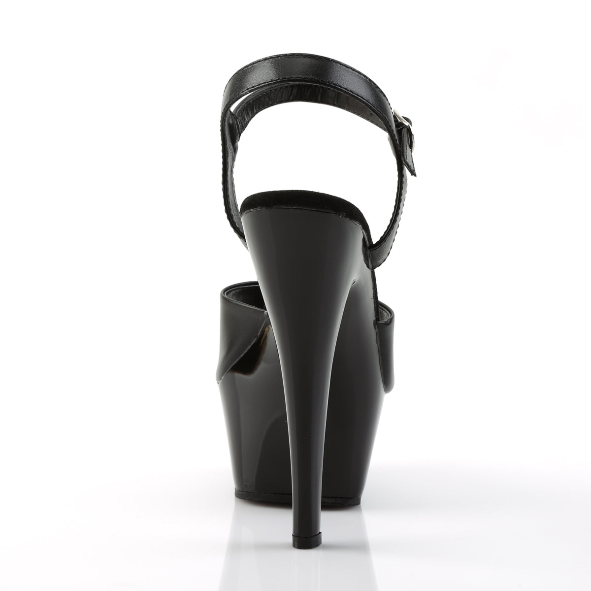 Pleaser Sandalias para mujer KISS-209 blk cuero / blk
