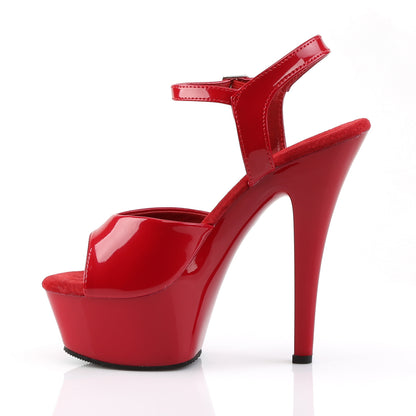 Pleaser Womens Sandals KISS-209 Red Pat/Red
