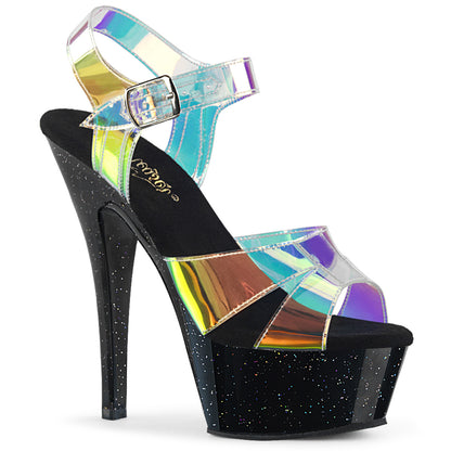 Pleaser Sandalias para mujer KISS-220mm mágico espejo tpu / blk