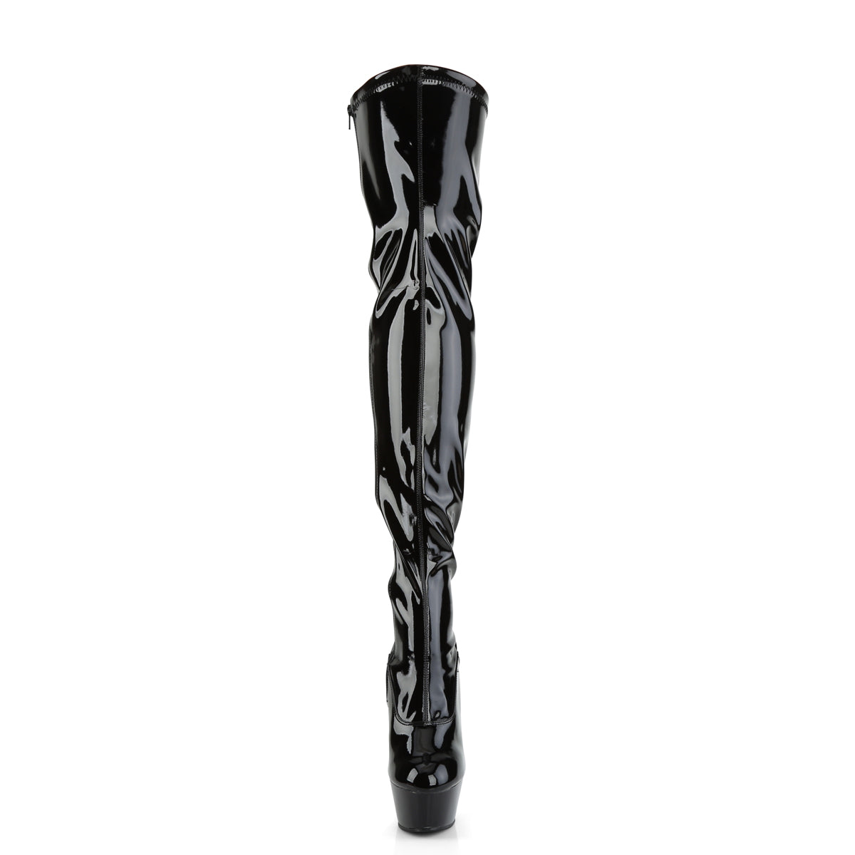 Pleaser Womens Boots KISS-3000 Blk Str Pat/Blk