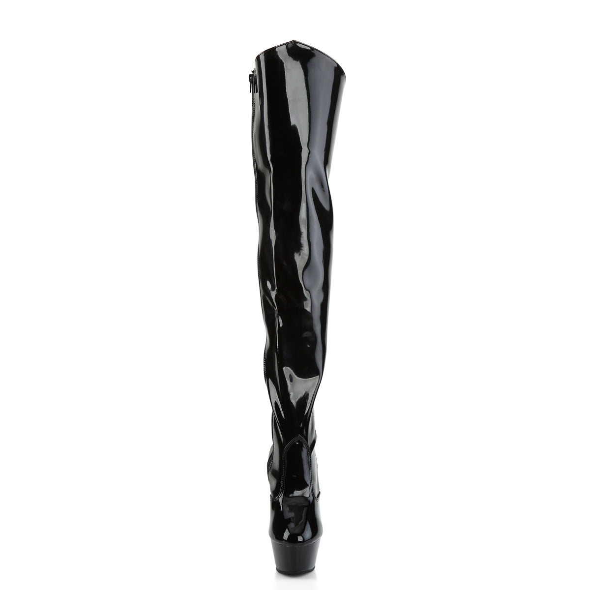 Pleaser Womens Boots KISS-3010 Blk Pat/Blk