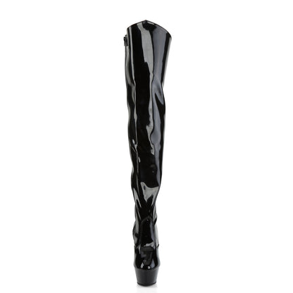 Pleaser Womens Boots KISS-3010 Blk Pat/Blk