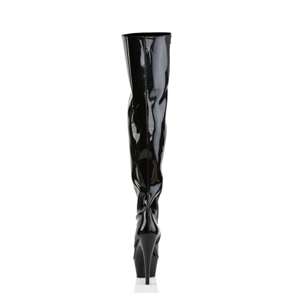 Pleaser Womens Boots KISS-3010 Blk Pat/Blk