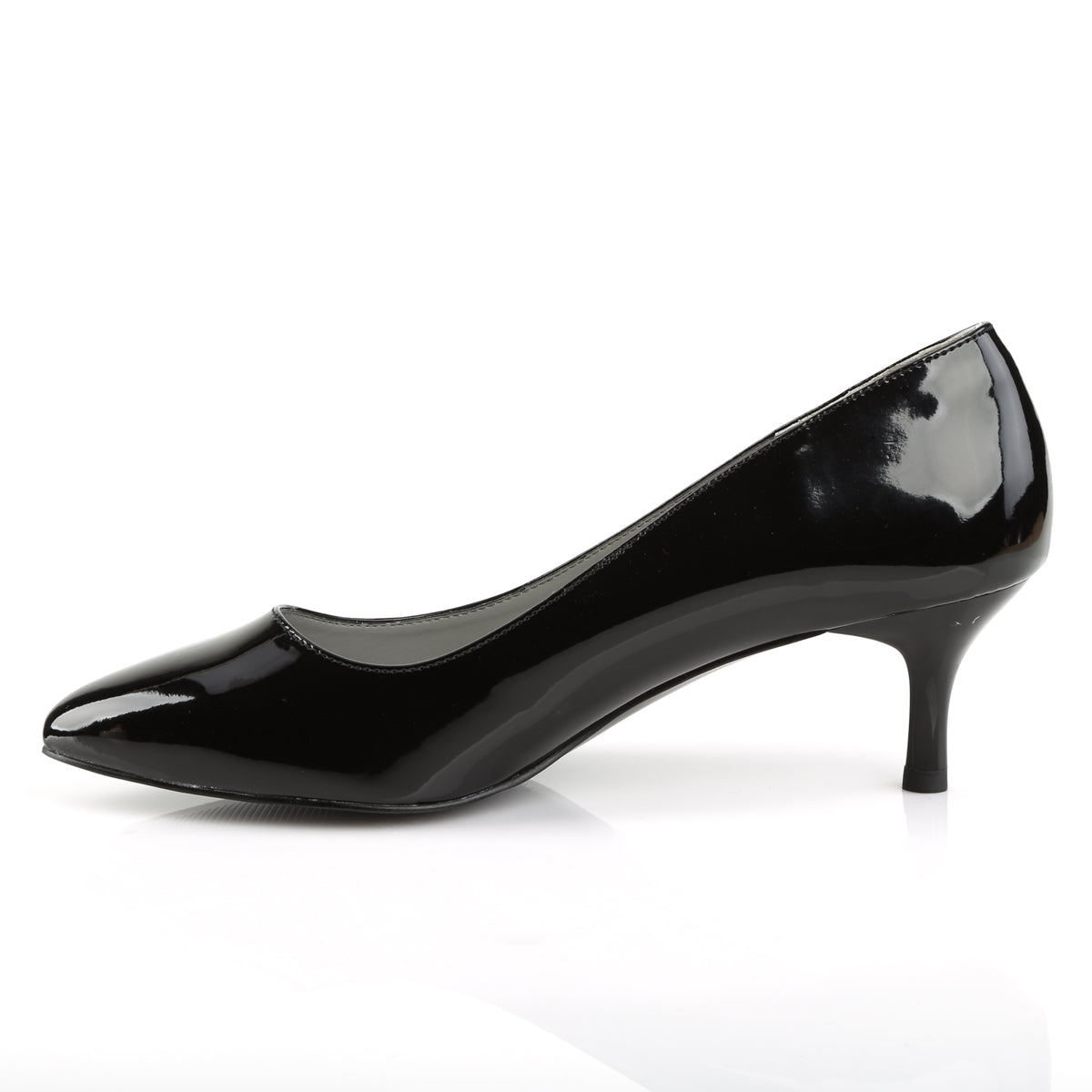 Pleaser Pink Label Bombas para mujer Kitten-01 BLK PAT