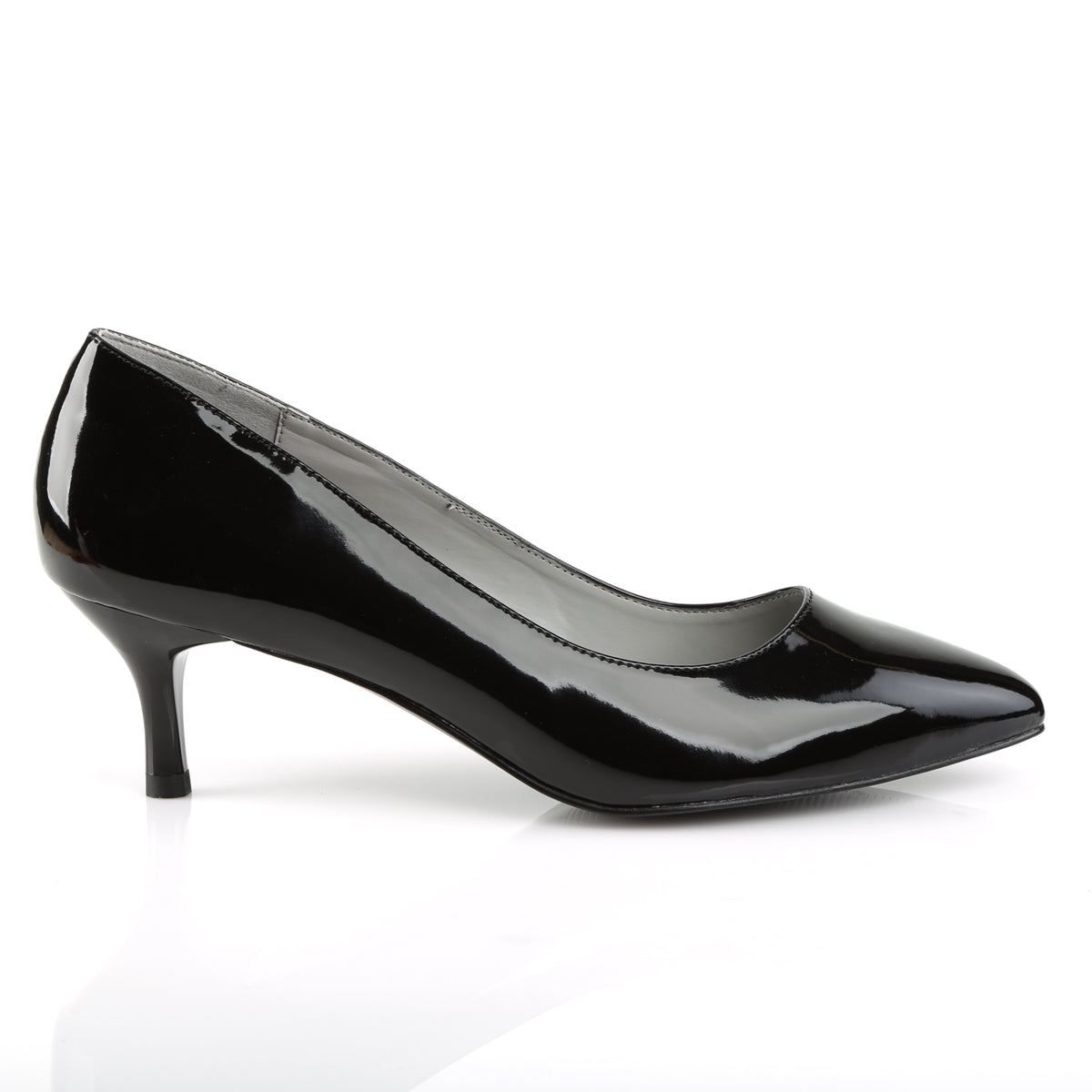 Pleaser Pink Label Bombas para mujer Kitten-01 BLK PAT