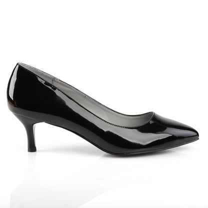Pleaser Pink Label Bombas para mujer Kitten-01 BLK PAT