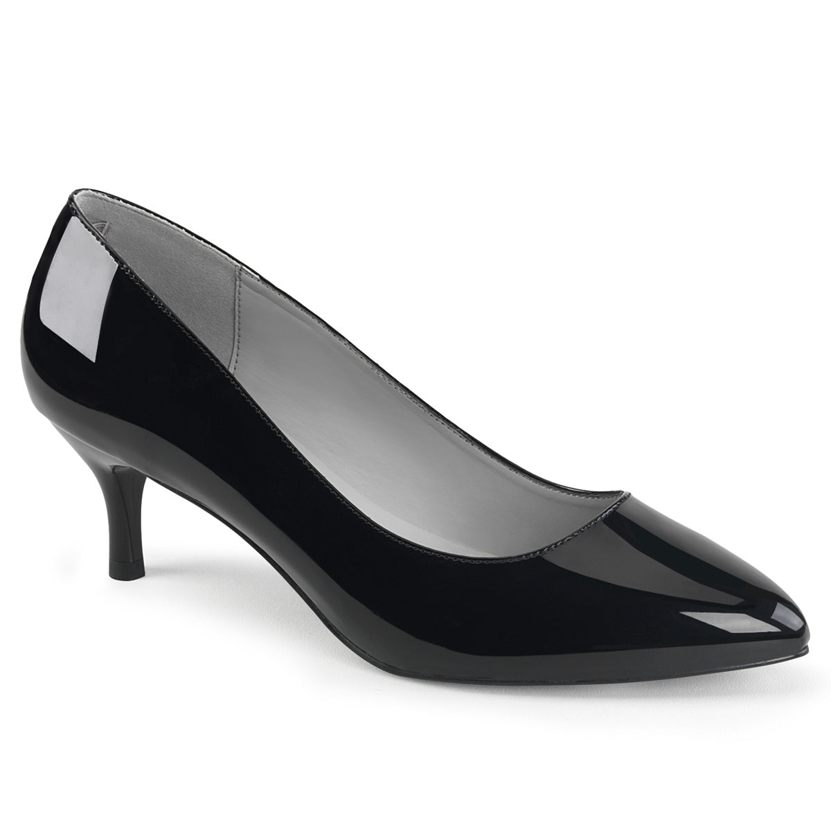 Pleaser Pink Label Bombas para mujer Kitten-01 BLK PAT