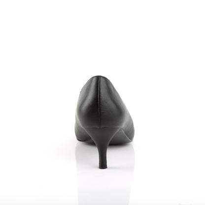 Pleaser Pink Label Bombas para mujer Kitten-01 Blk Faux Cuero