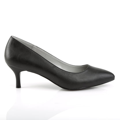 Pleaser Pink Label Bombas para mujer Kitten-01 Blk Faux Cuero