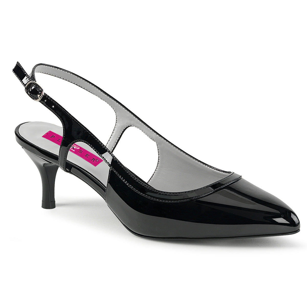 Pleaser Pink Label Bombas para mujer Kitten-02 BLK PAT