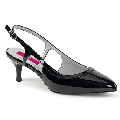 Pleaser Pink Label Bombas para mujer Kitten-02 BLK PAT