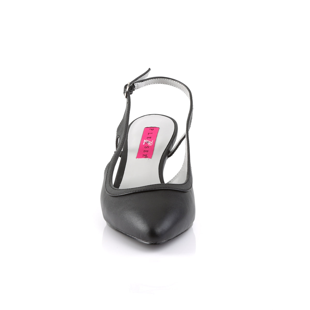 Pleaser Pink Label Bombas para mujer Kitten-02 Blk Faux Cuero